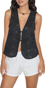 Motel Kayve Tie Front Vest
