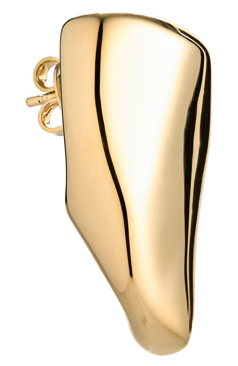 Bottega Veneta Small Prisma 18K Gold Plate Earrings, Alternate, color, 8120 Yellow Gold