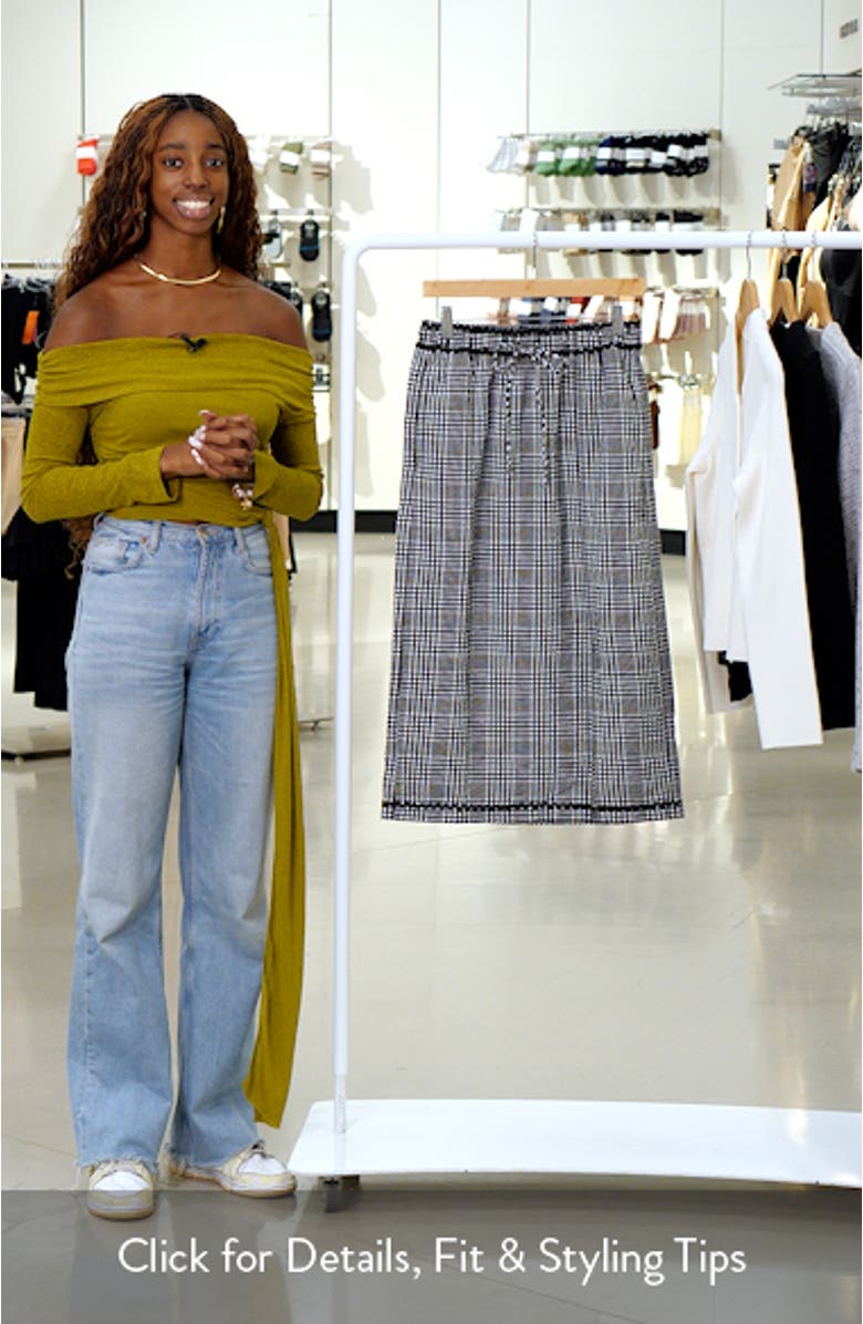 Penelope Gingham Midi Skirt, sales video thumbnail