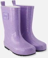 Deux par Deux Rain Boots in Glitter Natural Rubber