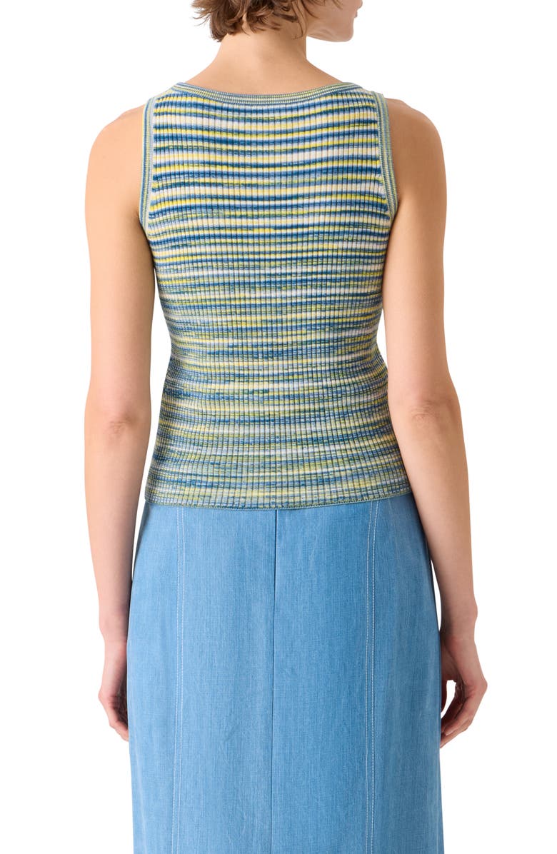 Akris punto Space Dye Merino Wool Sweater Tank, Alternate, color, Sky Blue-Multi