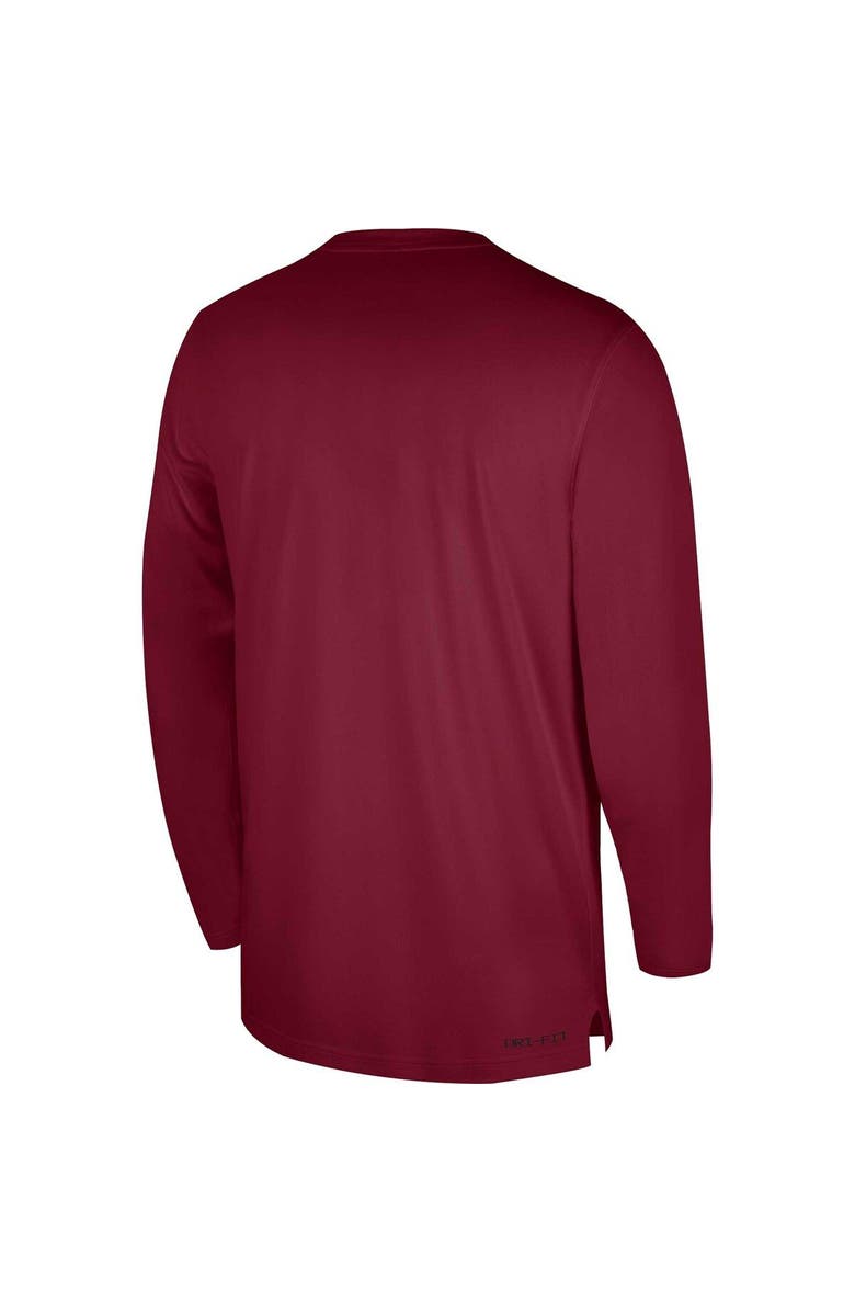 Nike Men's Nike Cardinal Stanford Cardinal 2023 Sideline Coaches Long Sleeve Performance Top, Alternate, color, 