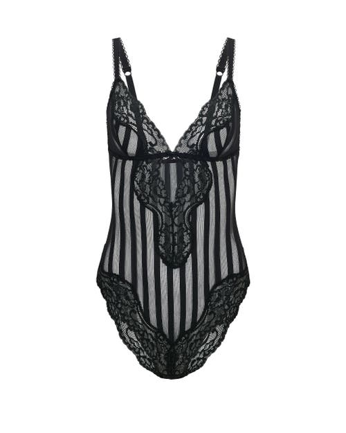 Adore Me Nala Bodysuit Lingerie In Black