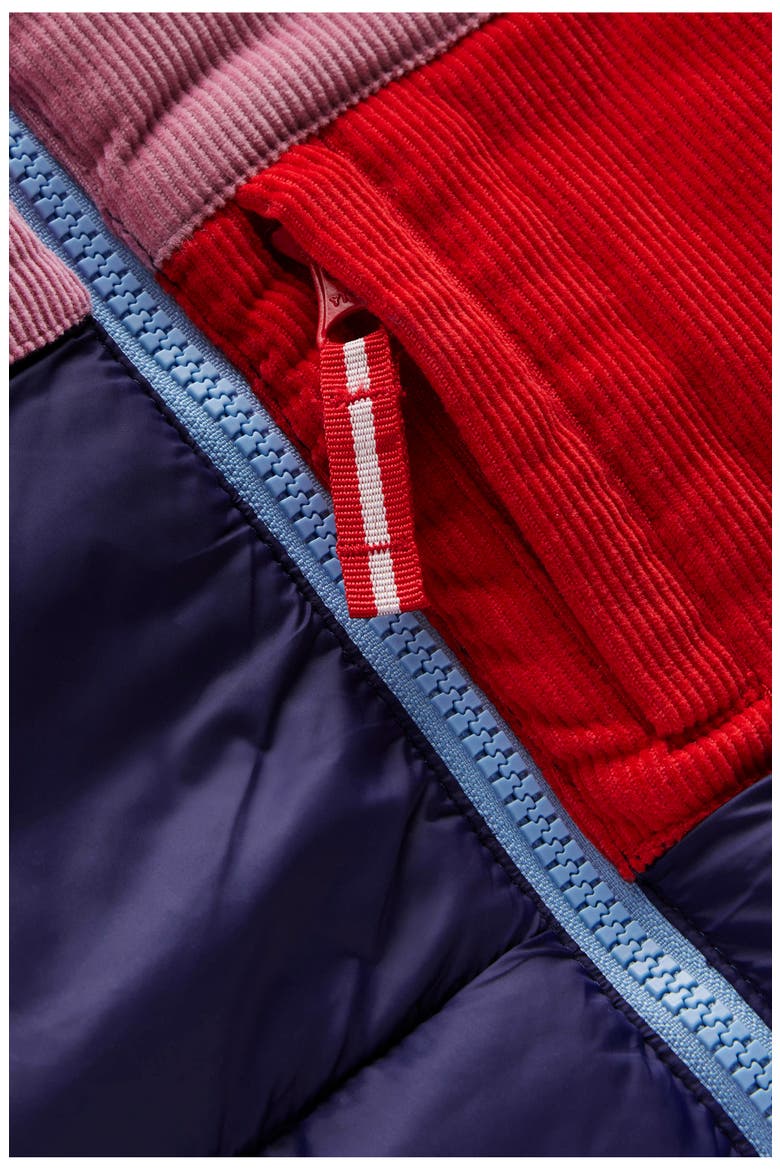 Kids' Cozy Corduroy Puffer Jacket, Alternate, color, METALLIC COLOURBLOCK