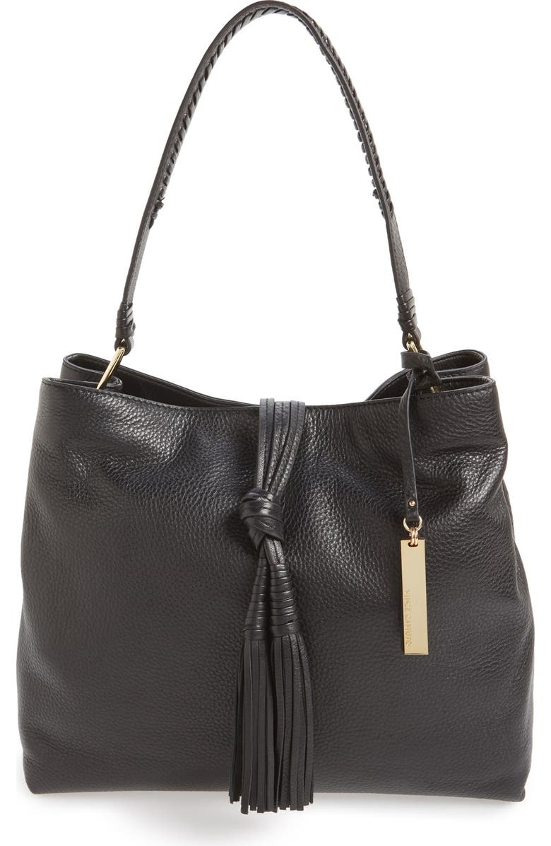 Vince Camuto 'Taro' Tassel Leather Hobo Bag, Main, color,