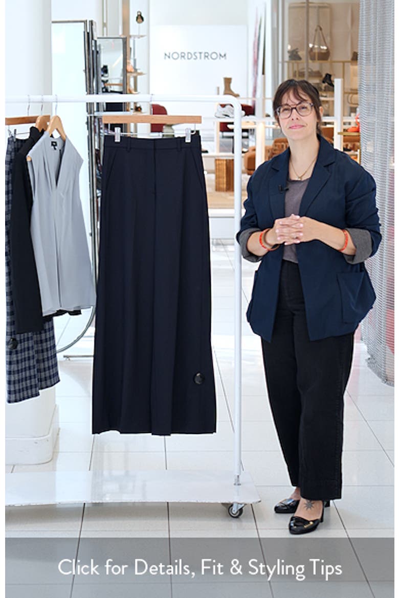 Stretch Wool Wide Leg Pants video