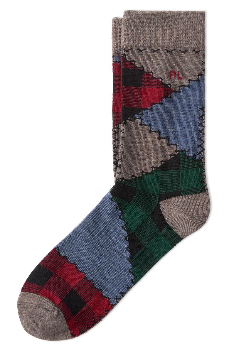 Polo Ralph Lauren Patchwork Crewsocks, Alternate, color,