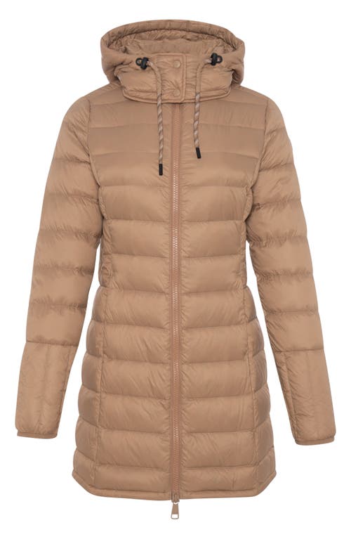 Lole Claudia Hooded Packable Down Jacket In Brown