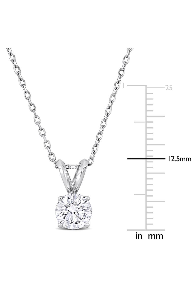 1 CTW Lab-Grown Diamond Solitaire Necklace Platinum, Alternate, color, Platinum