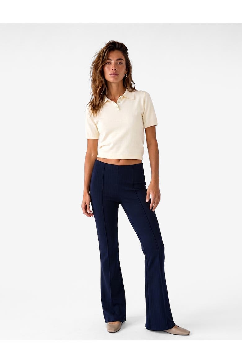 Flared Pants, Alternate, color, NAVY STRIPE