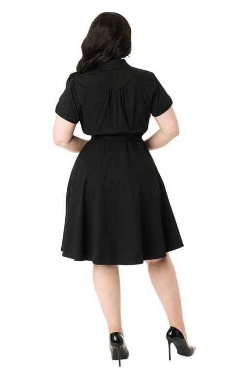 Smak Parlour Plus Size 1960s Fit & Flare Dress In Black