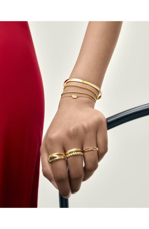 Monica Vinader Bezel Birthstone Station Bracelet In Gold