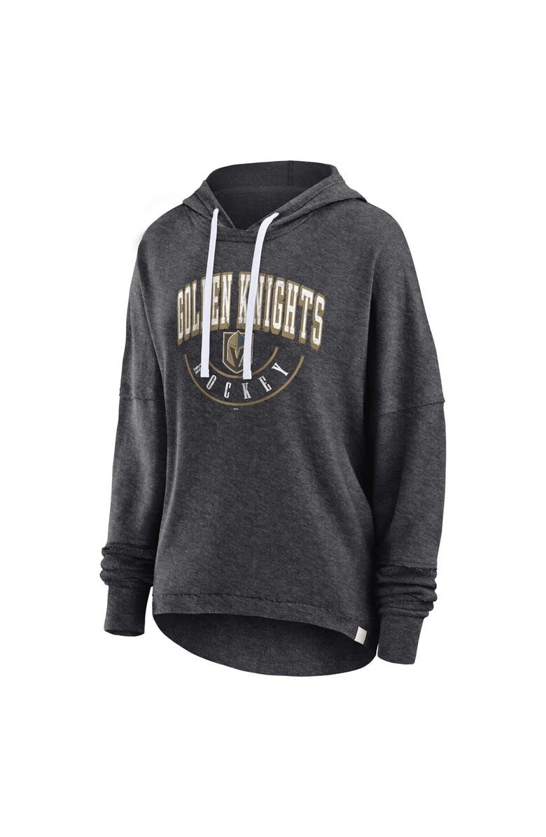 FANATICS Women's Fanatics Branded Heather Charcoal Vegas Golden Knights Lux Lounge Helmet Arch Pullover Hoodie, Alternate, color, 