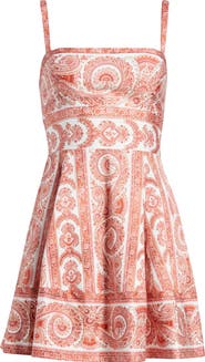 Hill House Home The Margot Paisley Fit & Flare Minidress