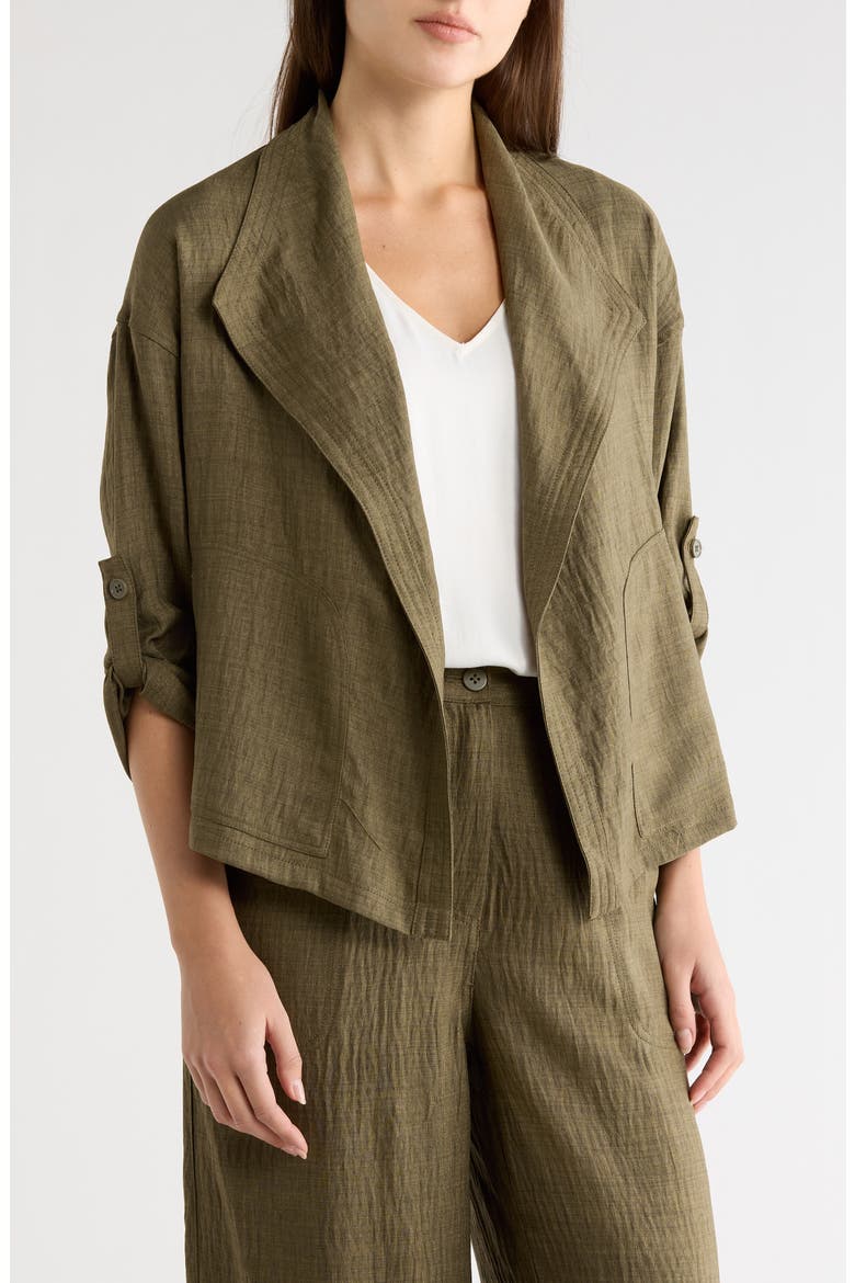 Textured Drape Jacket, Main, color, HEATHER SAGE