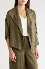 MAX STUDIO Textured Drape Jacket
