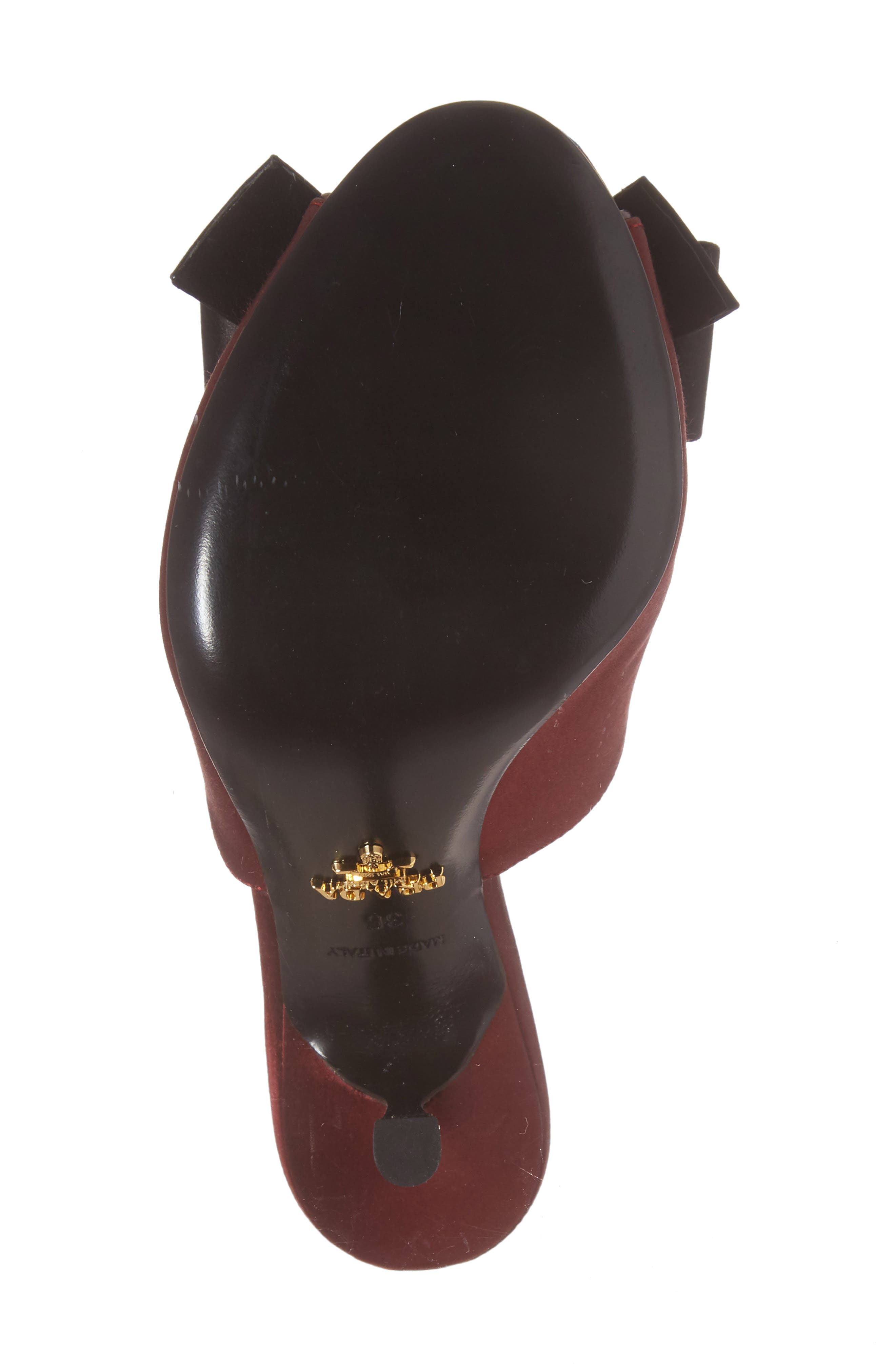 Bow Sandal, Alternate, color, BURGUNDY/ BLACK