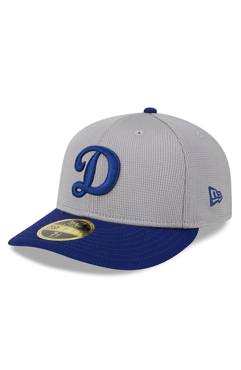 New Era Men's New Era  Gray Los Angeles Dodgers 2024 Batting Practice Low Profile 59FIFTY Fitted Hat, Main, color, 
