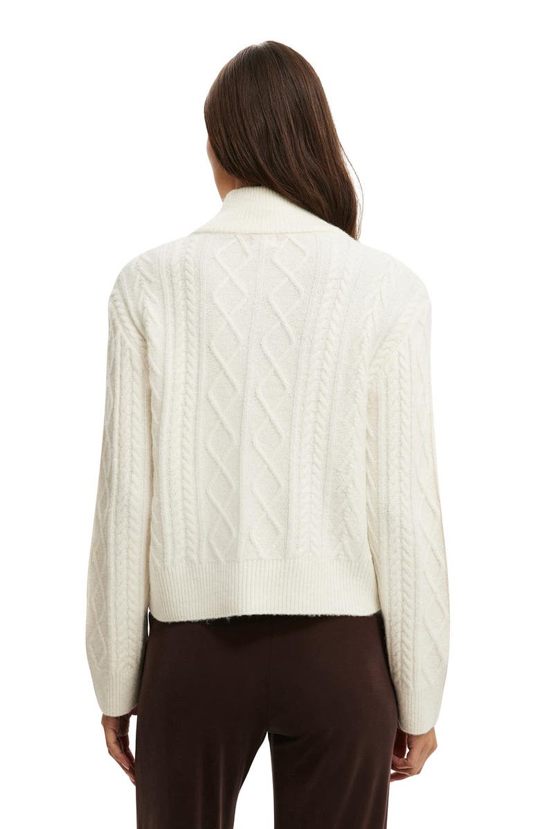 Cotton On Women's Cable Knit Bomber, Alternate, color, Porcelain Cable