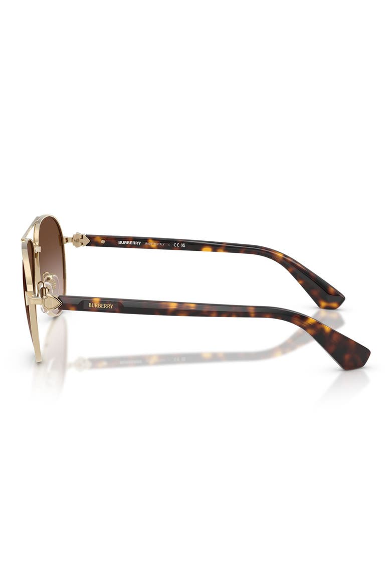 59mm Gradient Pilot Sunglasses, Alternate, color, LIGHT GOLD / BROWN GRADIENT