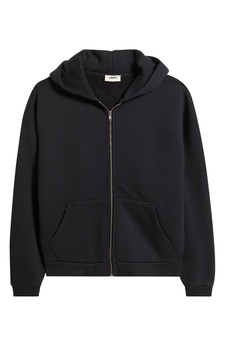 Elwood Core Oversize Terry Full Zip Hoodie, Alternate, color, Vintage Black