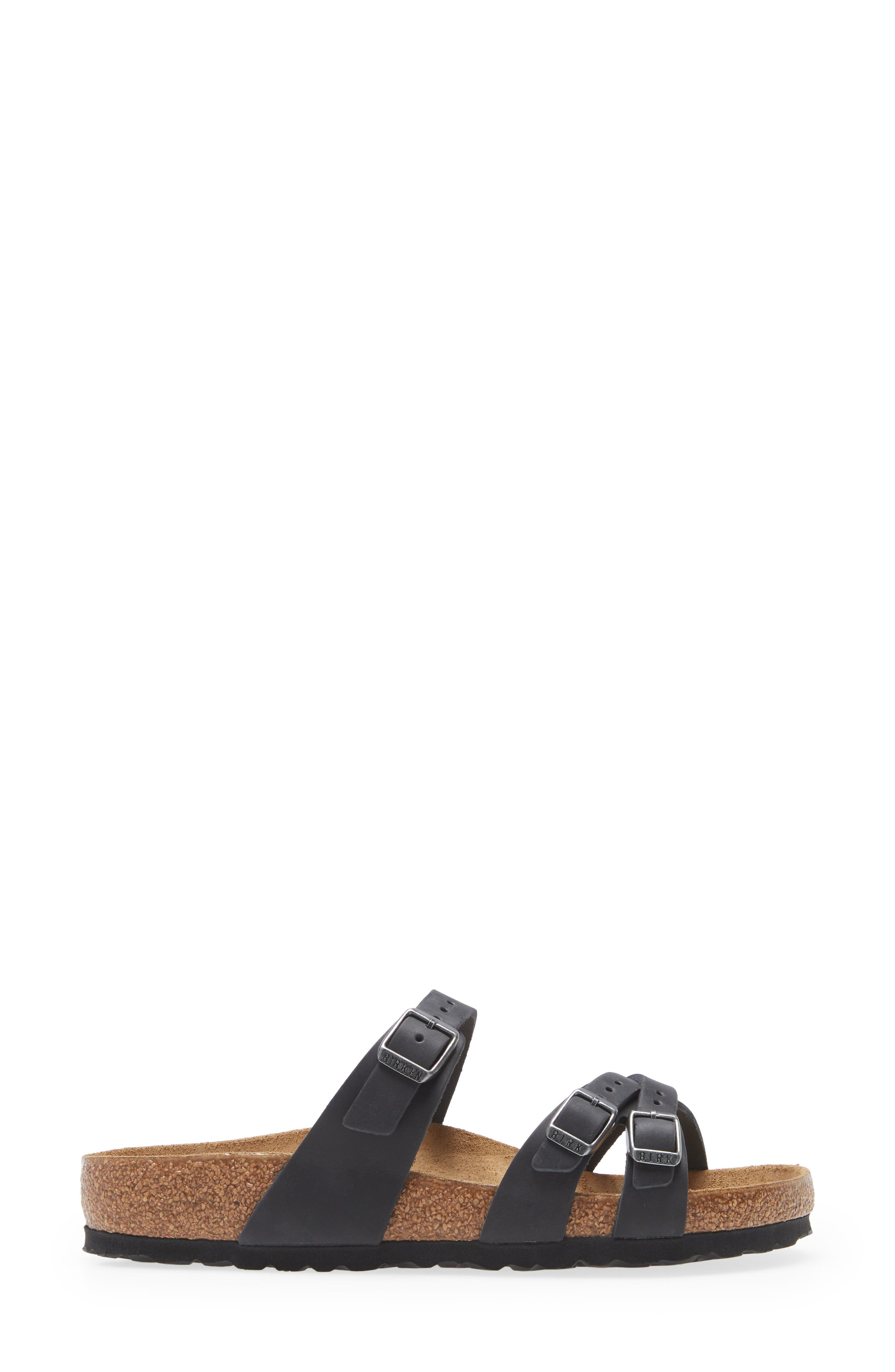 Franca Slide Sandal, Alternate, color, BLACK OILED