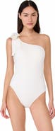Kate Spade New York Shoulder Bow Tie One Shoulder One Piece Swimsuit