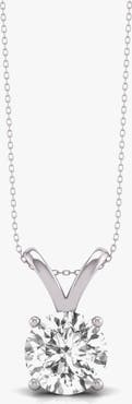 SEREIA OFFICIAL 14K Gold 0.5 ct Lab-Grown Diamond Classic Solitaire Pendant