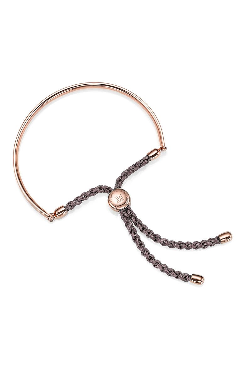 Engravable Fiji Friendship Bracelet, Main, color, ROSE GOLD/ MINK