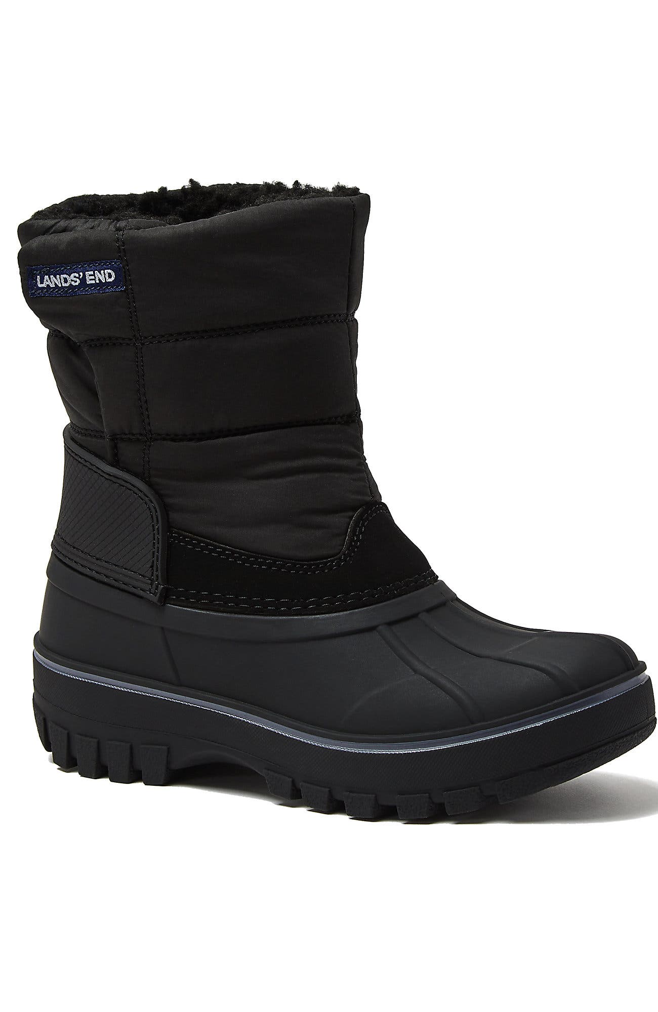 Lands' End Kids Frost Insulated Waterproof Snow Boots, Main, color, Black