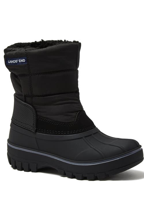 Lands' End Kids Frost Insulated Waterproof Snow Boots In Black