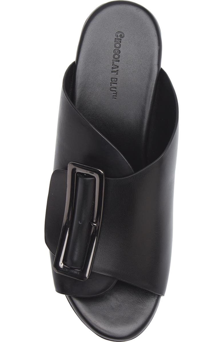 Chocolat Blu Yasha Platform Wedge Sandal, Alternate, color, Black Leather