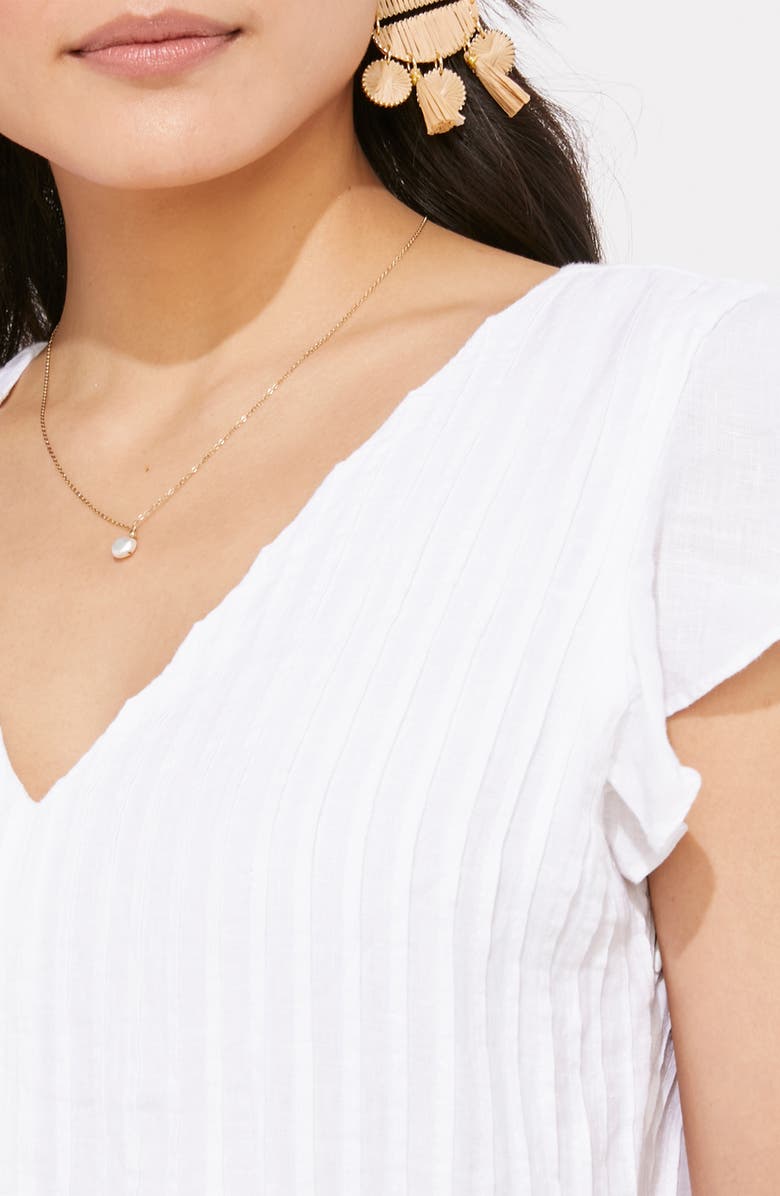 vineyard vines Linen Pintuck Minidress, Alternate, color, 