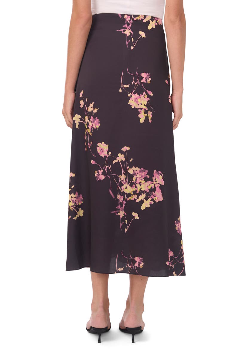 Floral Midi Skirt, Alternate, color, RICH BLACK