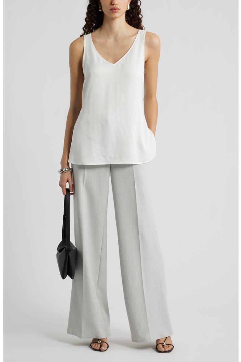 Satin Shell Top, Alternate, color, IVORY TOFU