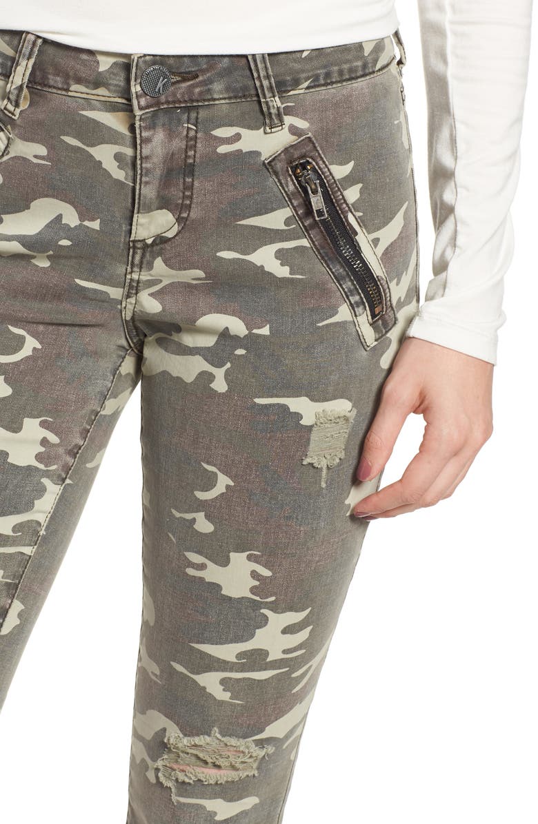 KUT from the Kloth Connie Ankle Skinny Camo Jeans, Alternate, color, 
