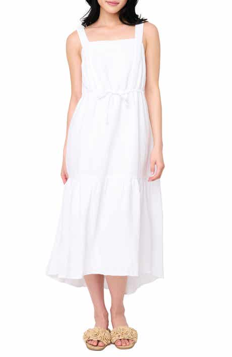 GIBSONLOOK Gauze Tiered Midi Dress