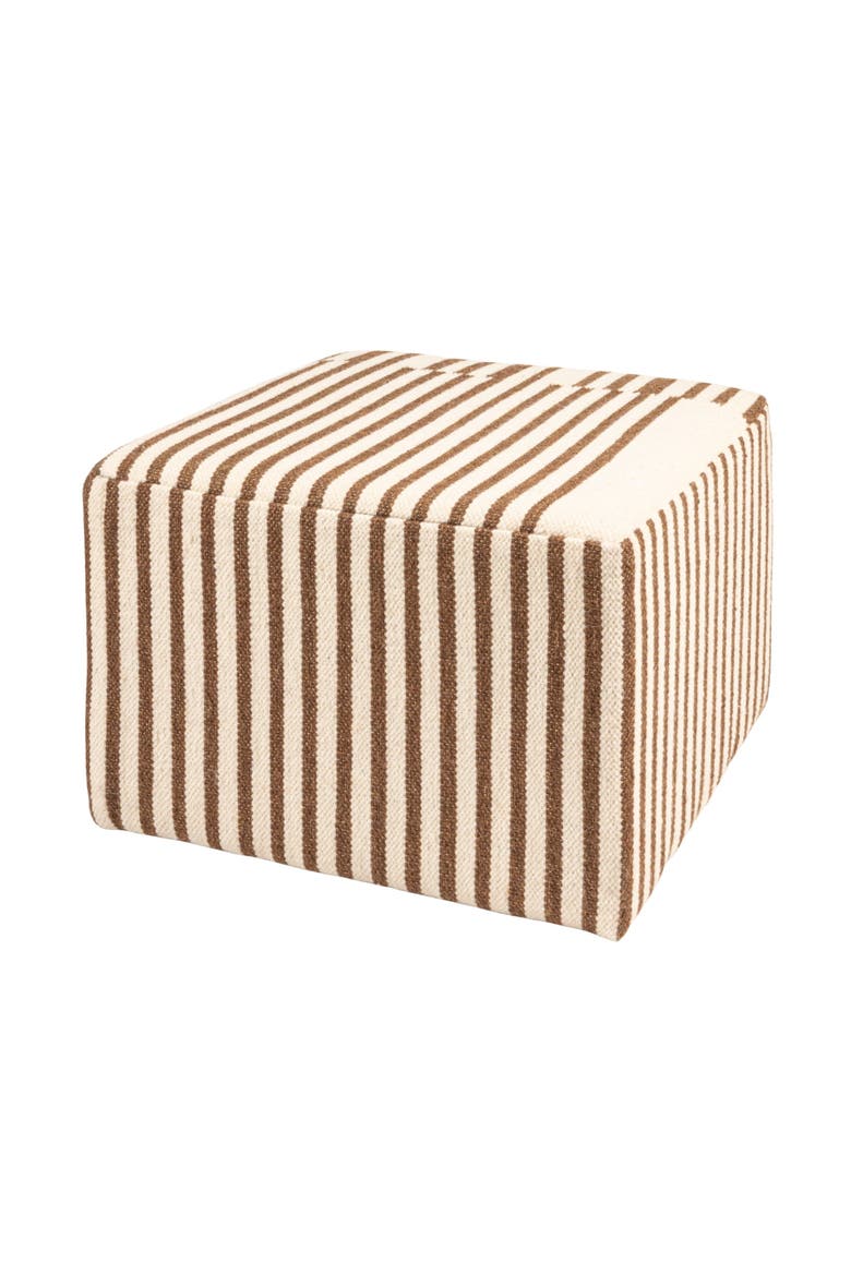 Upholstered Coffee Table Ottoman, Main, color, Ivory
