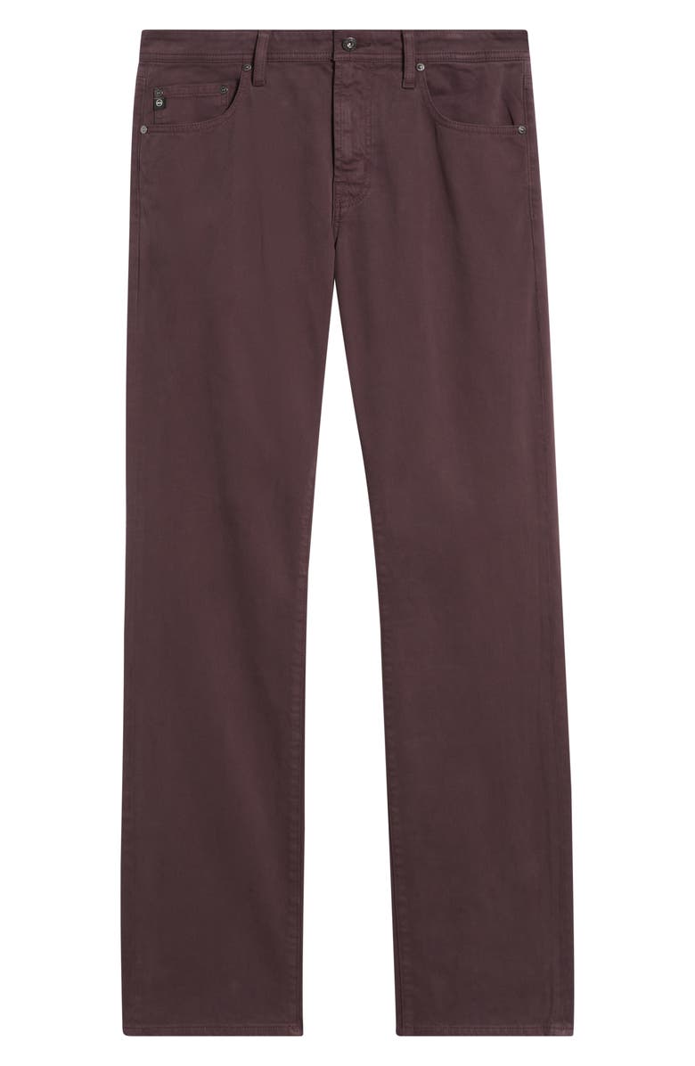 AG Everett Stretch Sateen Slim Straight Pants, Alternate, color, Mulberry