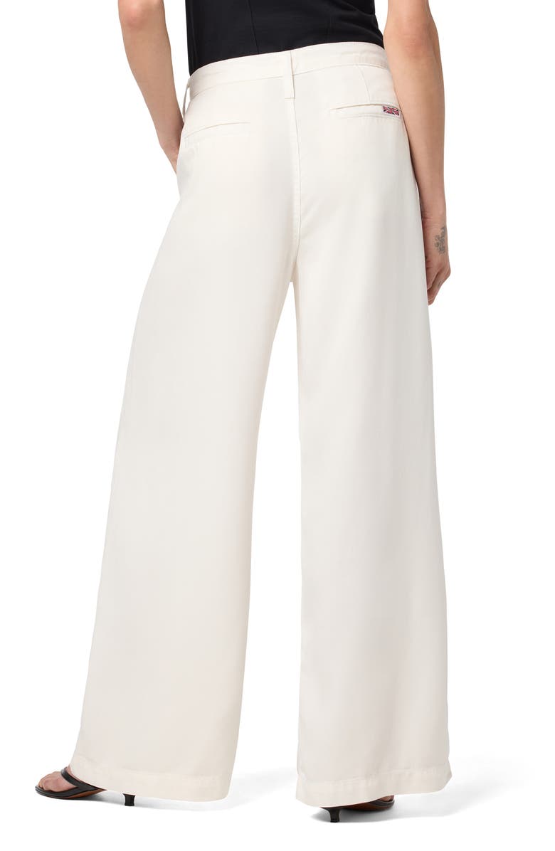 Hudson Jeans Jolene Pleated Mid Rise Trousers, Alternate, color, French Vanilla