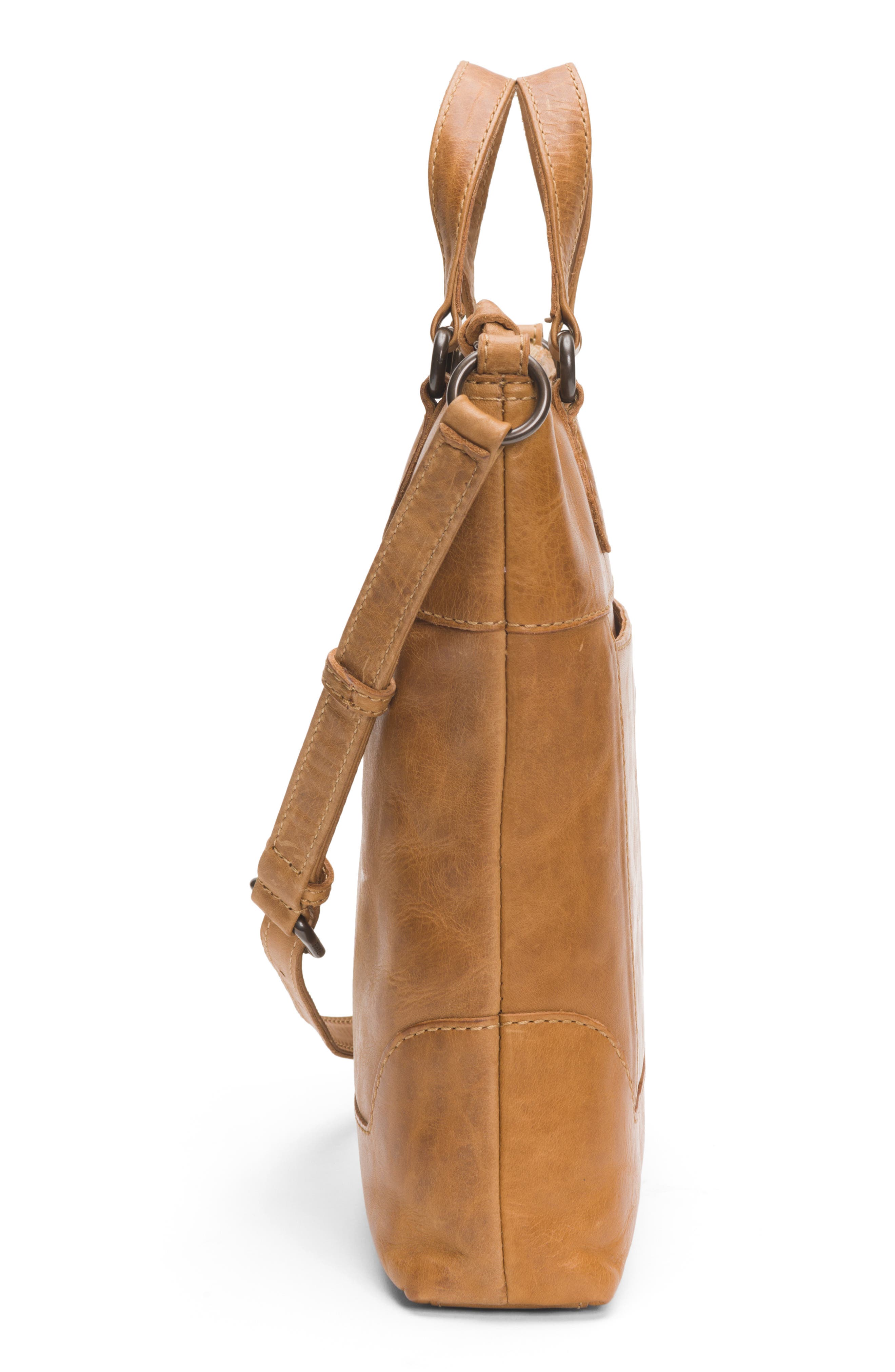 Melissa Small Leather Tote, Alternate, color, BEIGE