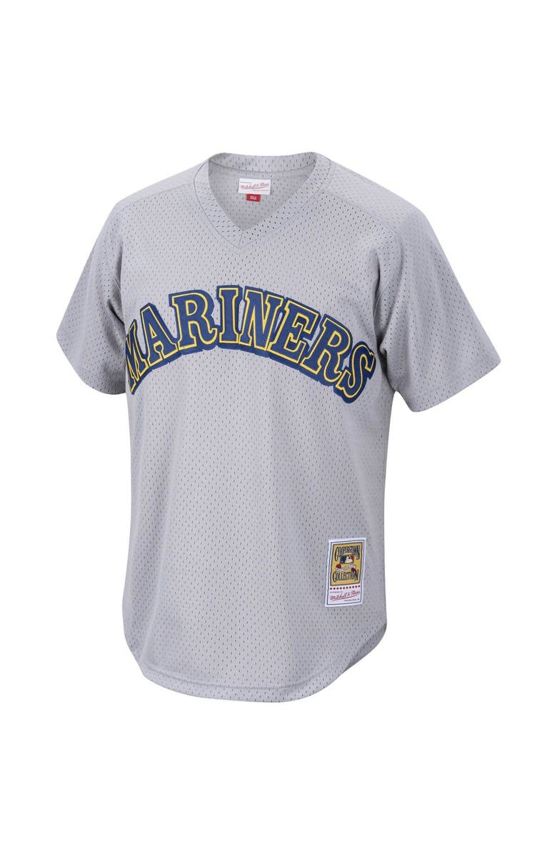 Mitchell & Ness Men's Mitchell & Ness Edgar Martinez Charcoal Seattle Mariners Cooperstown Collection Mesh Batting Practice Jersey, Alternate, color, Gray