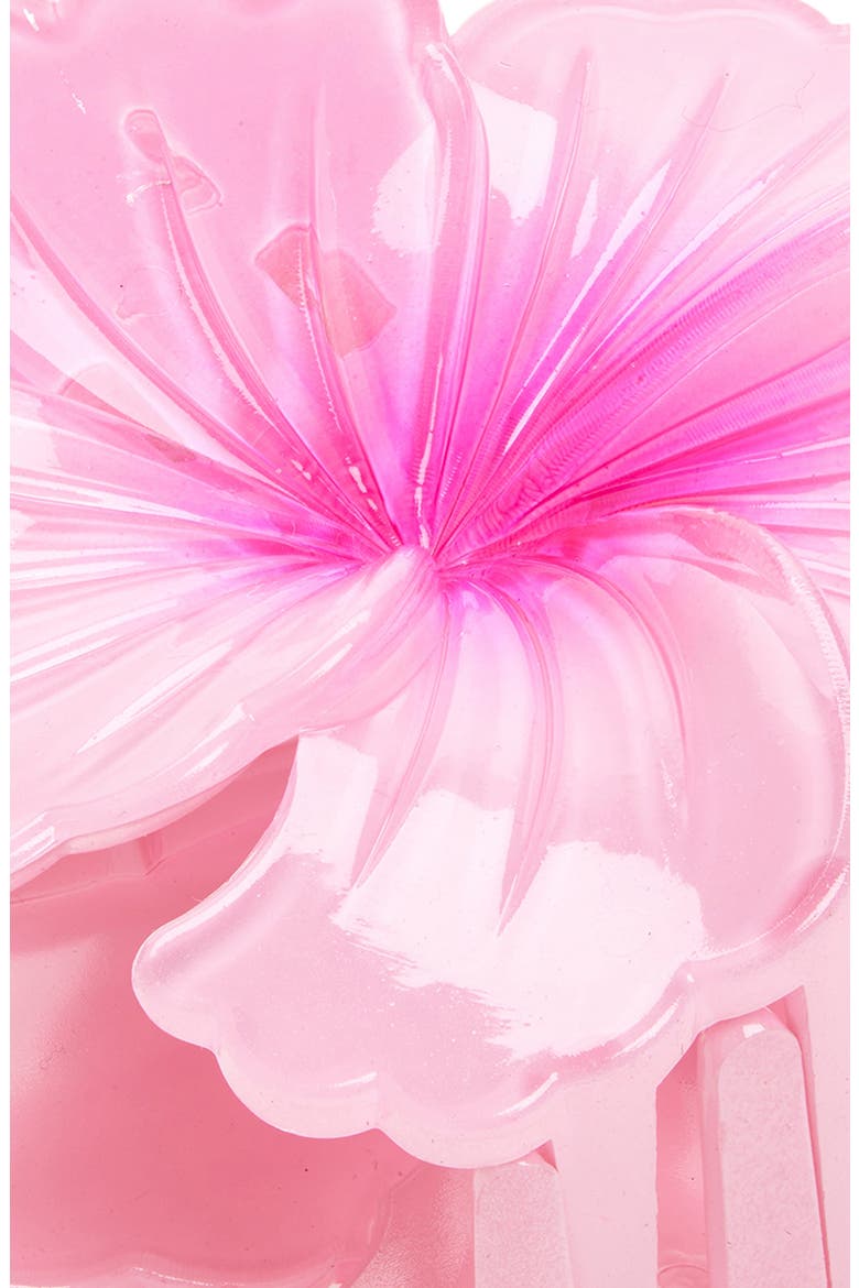 Floral Claw Clip, Alternate, color, PINK