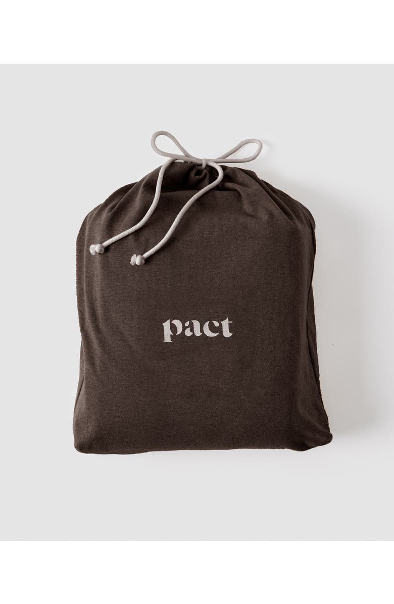 Pact Organic Favorite Tee Jersey Sheet Set, Alternate, color, Chocolate Heather