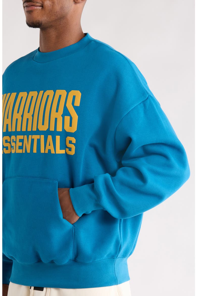 x NBA Warriors Sport Fit Crewneck Sweatshirt, Alternate, color, BLUE SAPPHIRE