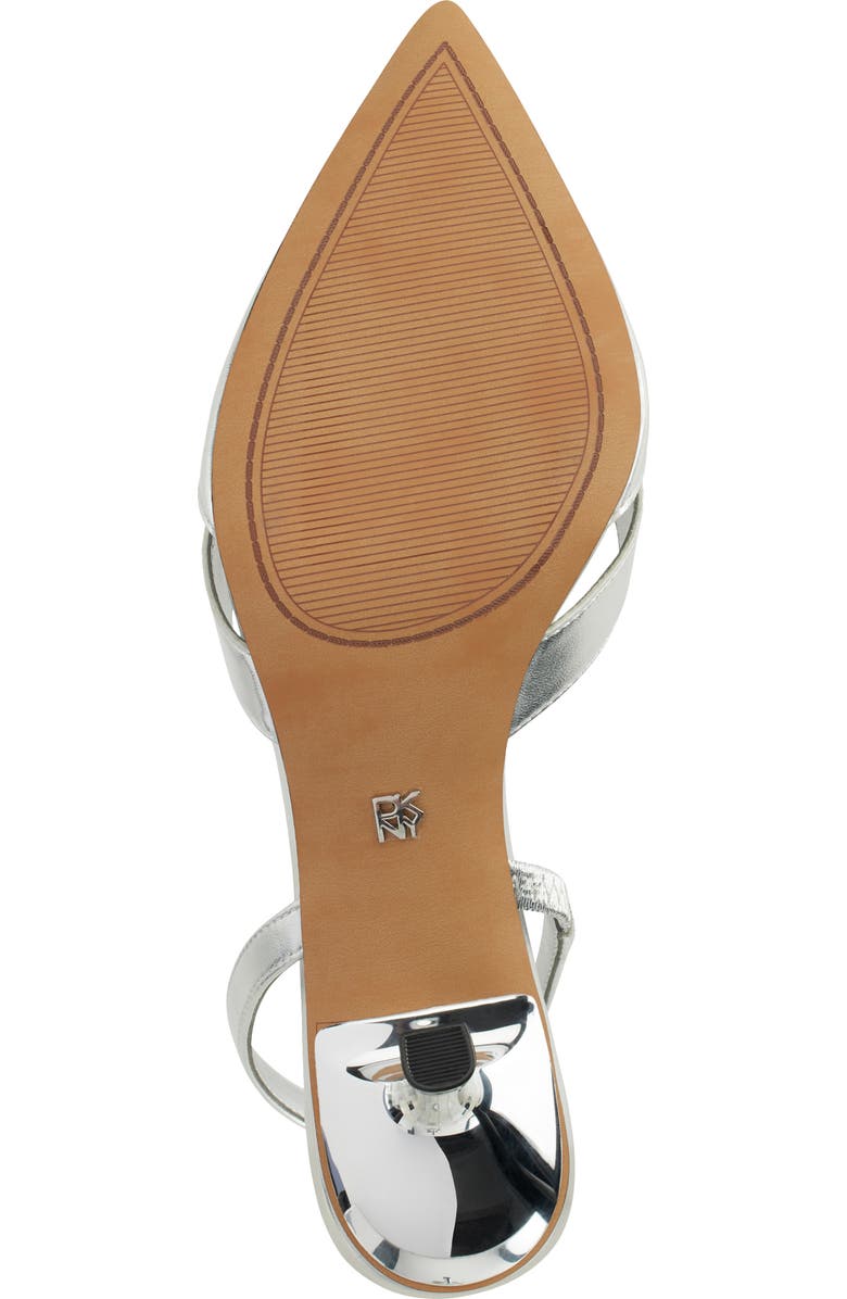 DKNY Glorianna Slingback Pointed Toe Pump, Alternate, color, Silver