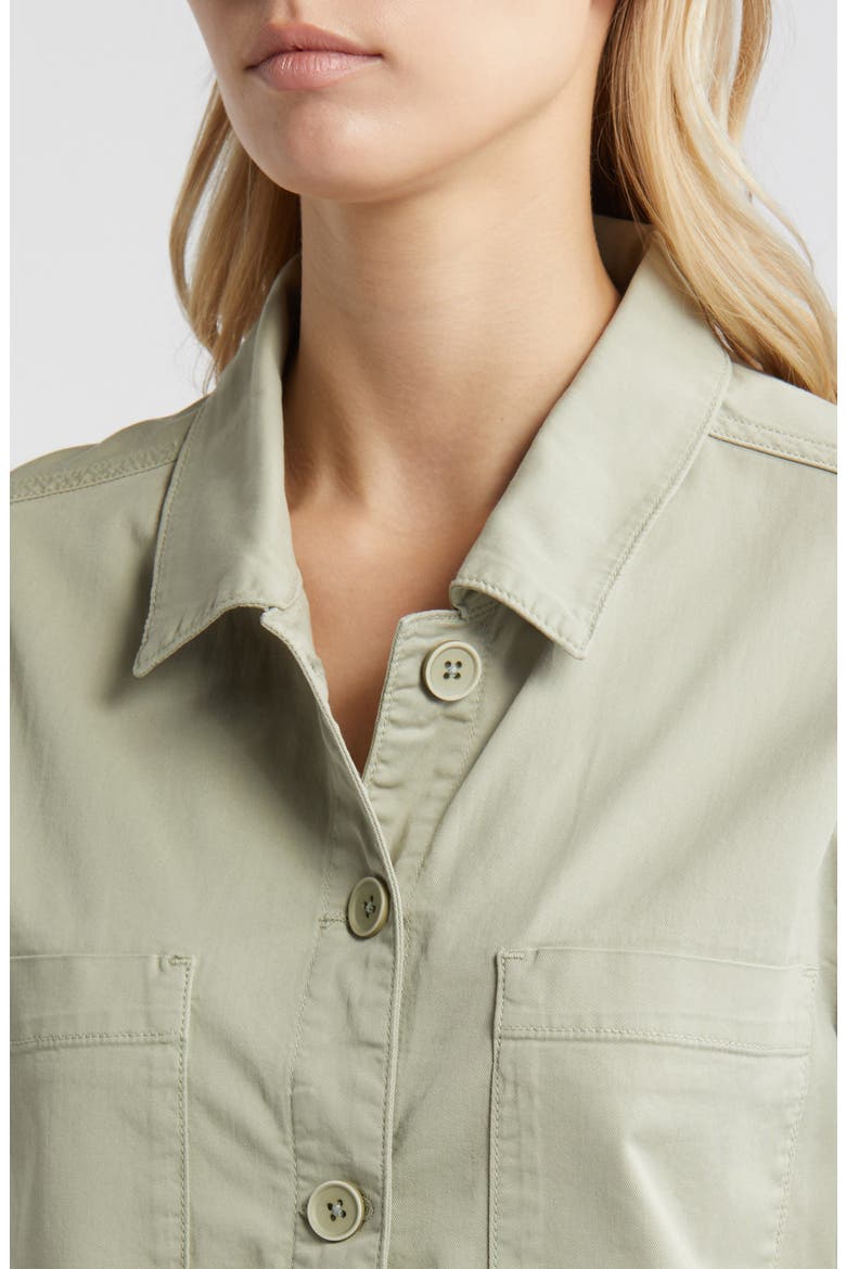 Noreen Stretch Cotton Twill Romper, Alternate, color, SEA GRASS LIGHT TWILL