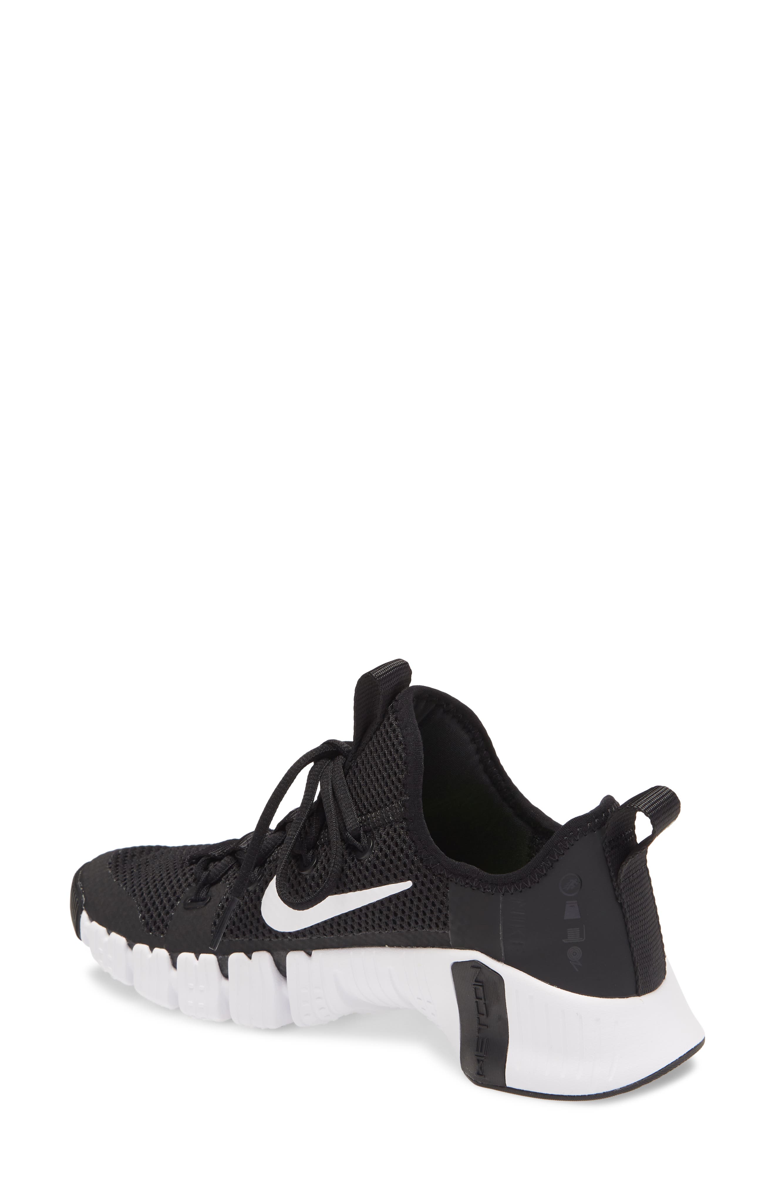 Free Metcon 3 Training Shoe, Alternate, color, BLACK/ WHITE/ VOLT