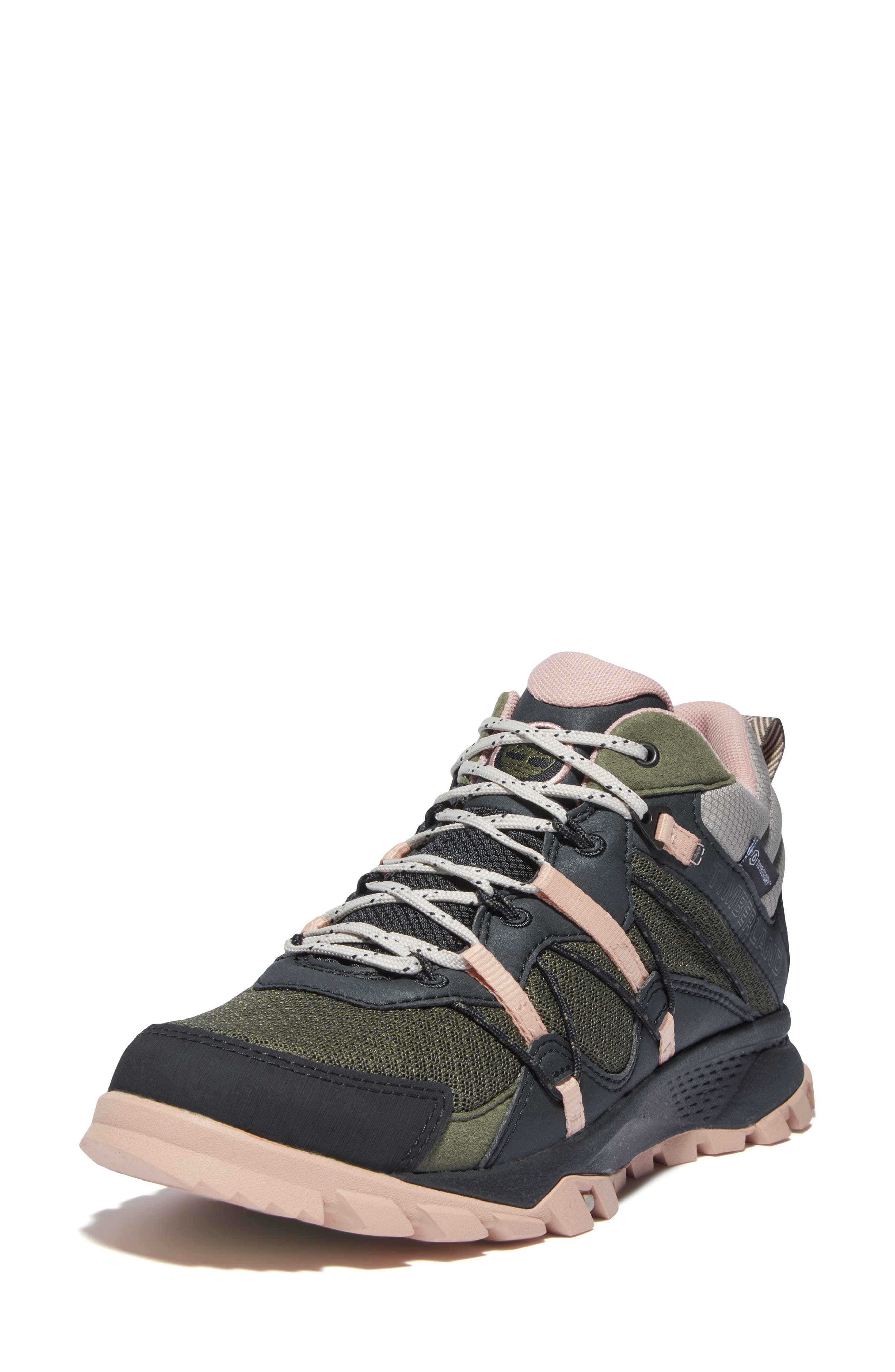 Garrison Waterproof Hiking Boot, Alternate, color, DARK GREEN MESH