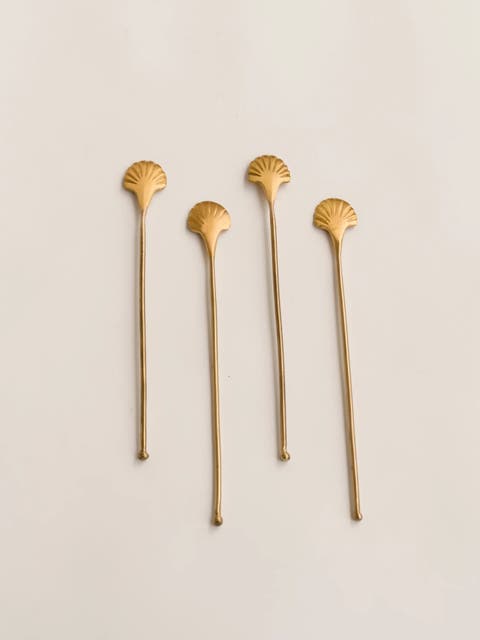 Seashell Drink Stirrers - Set of 4